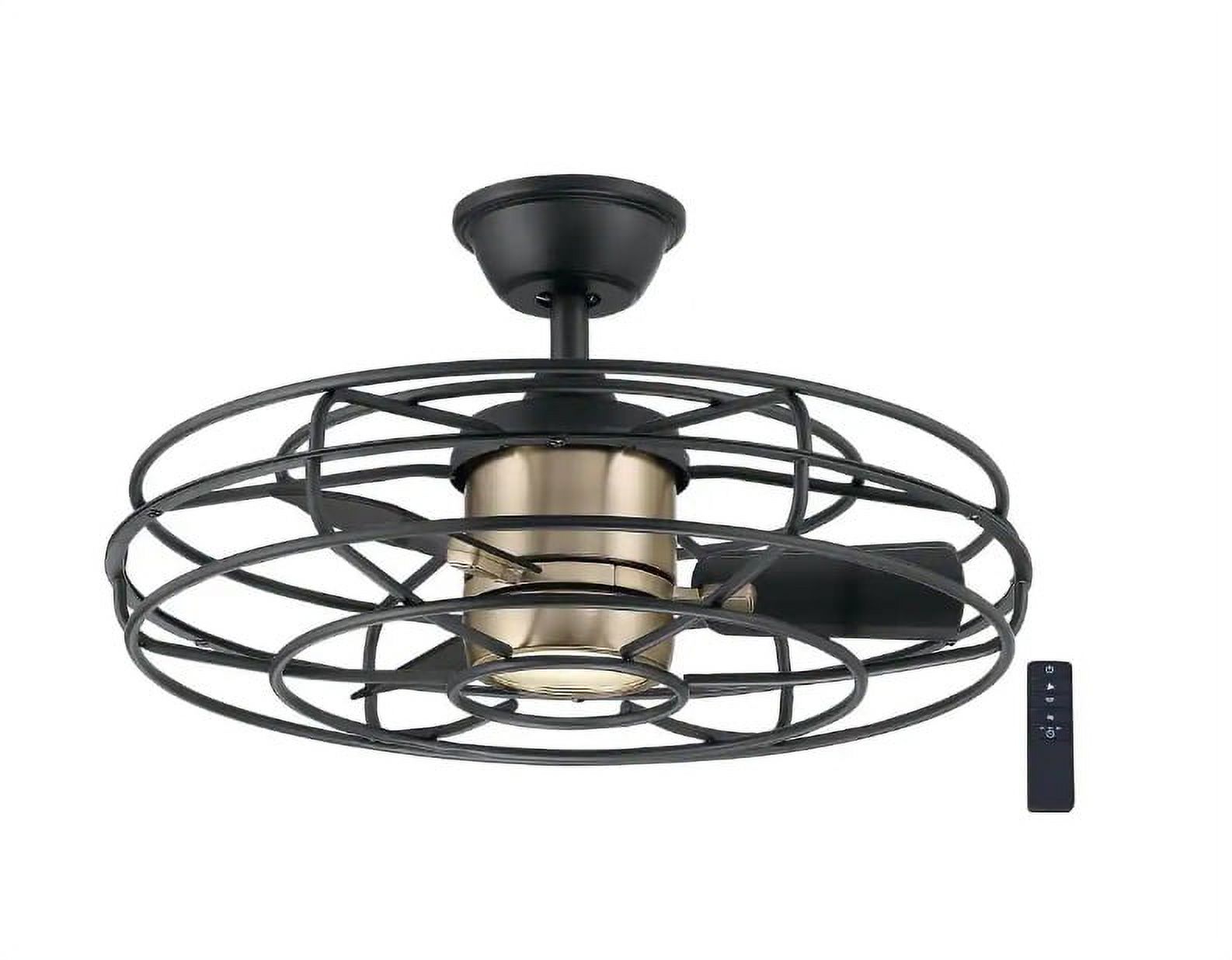 Home Decorators Heritage Point 25"LED Champagne Bronze Gold Ceiling Fan