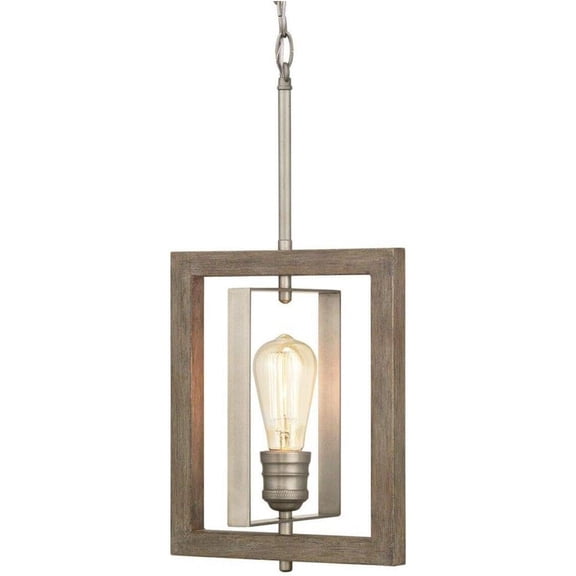 Home Decorators Palermo Grove 1-Light Antique Nickel Mini-Pendant