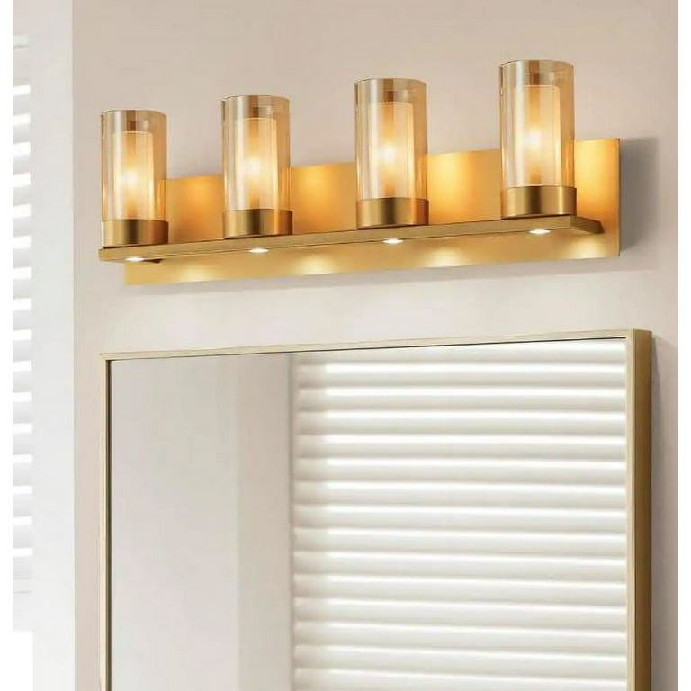 Samantha 26.6 in. 4-Light Chrome LED Bathroom Vanity Light Samantha 26.6 in. 4-Light Chrome LED Bathroom Vanity Light