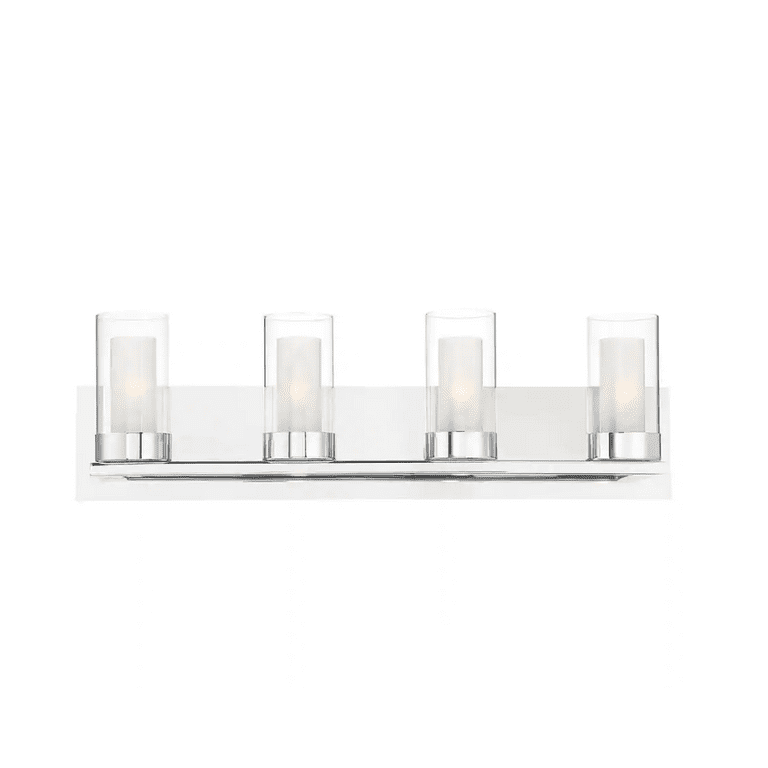 Samantha 26.6 in. 4-Light Chrome LED Bathroom Vanity Light Samantha 26.6 in. 4-Light Chrome LED Bathroom Vanity Light
