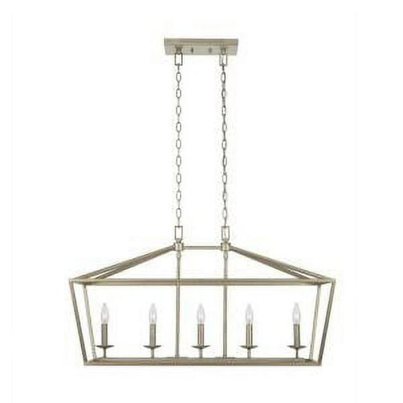 Home Decorators Weyburn 5-Light Antique Silver Caged Island Chandelier - New