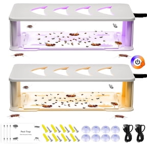 Home Defense Bed Bug Trap, 2 Traps with 4 Glue Discs, Pesticide Free & Easy To Use