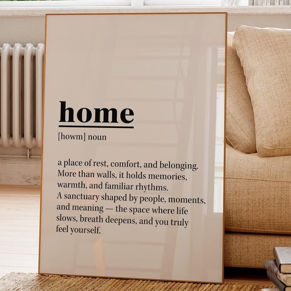 Home Definition Print Housewarming Gift New Home Decor Home Decor Office Wall Art