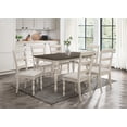 thumbnail image 1 of Home Design Savannah Dining Chair (Set of 6), Antique Gray, Ladder-back design, Padded seat, Turned front legs, Comfortable seating, Modern style, Durable construction, 1 of 5