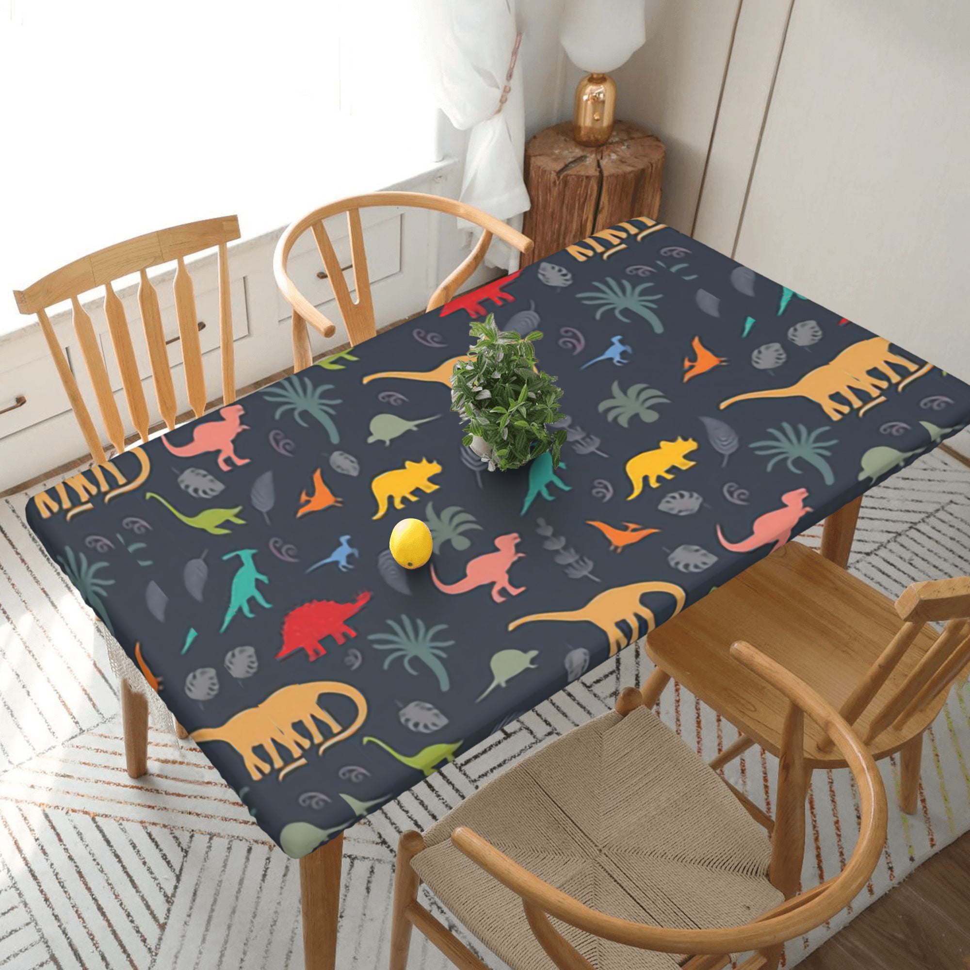3-Pack Dinosaur Plastic Tablecloths - 54x108 Inch, Disposable Waterproof Party Table Covers For Birthday & Picnic