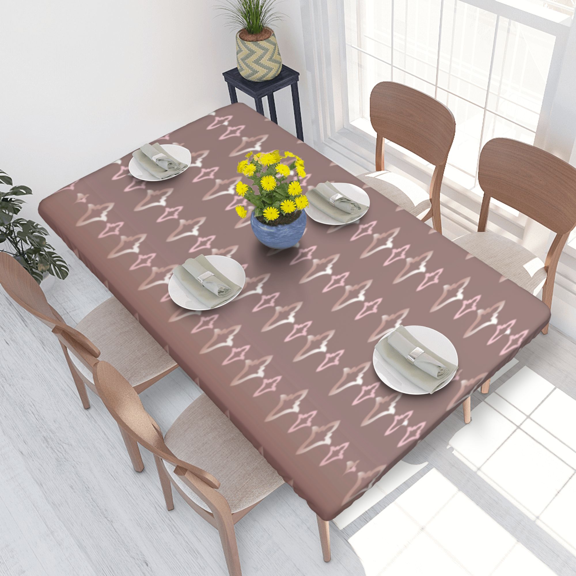 Home Deluxe Tablecloth Seamless Pattern Background Waterproof Elastic
