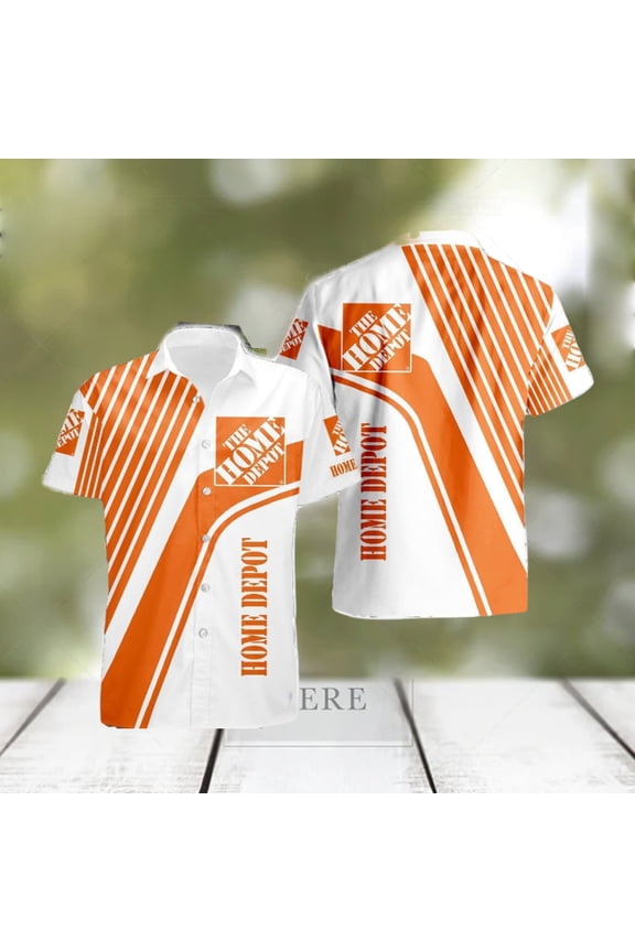 Home Depot Logo Shirt Ideas Gift Hawaiian Shirt Striped Style