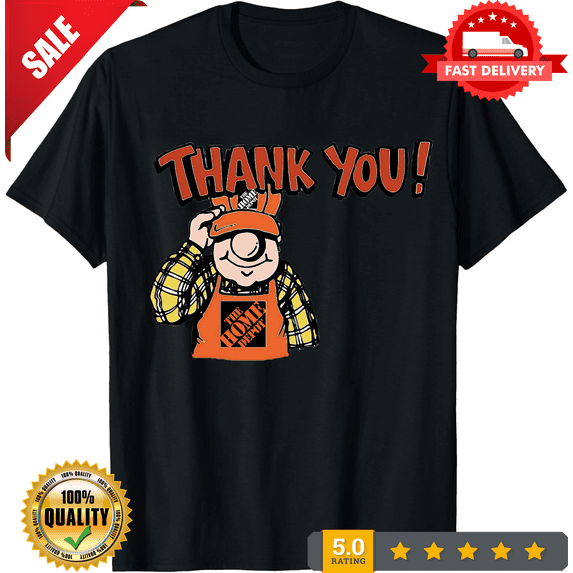 Home Depot Mascot Retro 90s T Shirt BRAND NEW Apparel Unisex Graphic Tee USA, LIMITED EDITION-TH66220