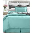 thumbnail image 1 of Home Design 1800 Series Luxurious Hotel Stripe Sheet Sets (California King, Aqua), 1 of 5