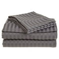 thumbnail image 1 of Home Design 1800 Series Luxurious Hotel Stripe Sheet Sets (Queen, Grey), 1 of 5