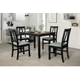 thumbnail image 1 of Home Design Cordova 5-Piece Dining Set, Black/Gray, Rectangular Table with Cushioned Chairs, Modern Minimalist Contemporary Style, 1 of 6