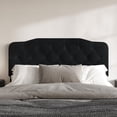 thumbnail image 1 of Home Design Albany Full Tufted Upholstered Headboard with Adjustable Height and Foam Padding, Black, Easy Assembly, 1 of 4