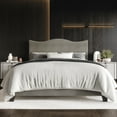 thumbnail image 1 of Home Design Anderson Twin Upholstered Panel Bed with Tufted Wingback Headboard and Foam Cushioning, Gray, Easy Assembly, 1 of 5
