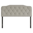 thumbnail image 1 of Home Design Angela King Button-Tufted Upholstered Headboard with Adjustable Height and Foam Padding, Warm Grey, Easy assembly, 1 of 7