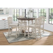 Home Design Ashley Counter Chair, Antique Gray/Warm Gray, Slat-back design, Padded seat, Comfortable seating, Turned front legs, Traditional style, Sturdy construction