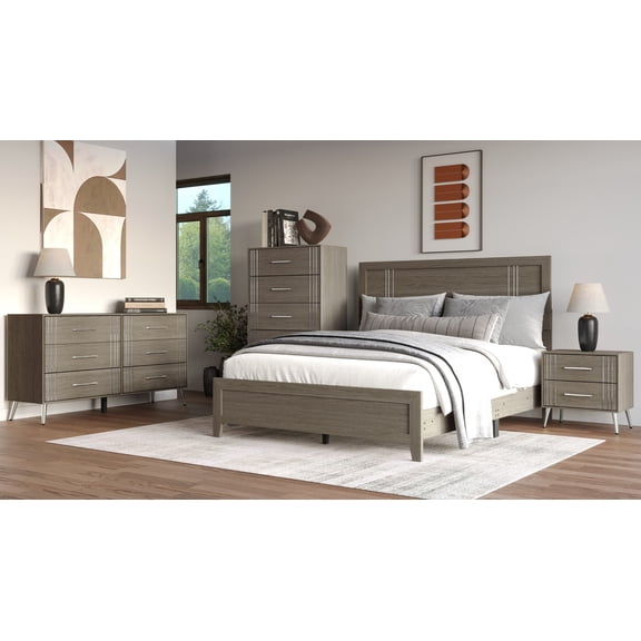 Home Design Ashwin Queen Bedroom Set, Gray