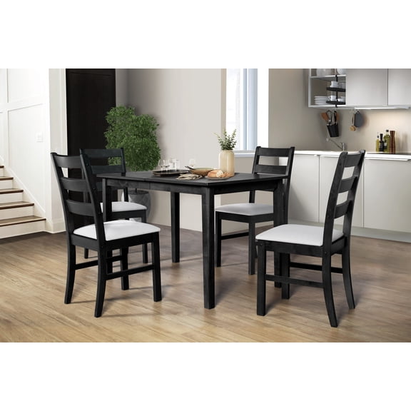 Home Design Athens Dining Set, Black, Black/Gray
