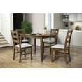 thumbnail image 1 of Home Design Athens Dining Set, Brown/Gray, Rectangular Table with Cushioned Chairs, Modern Minimalist Contemporary Style, 1 of 5