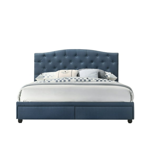 Home Design Aurora Storage Bed Blue - Full