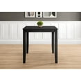 thumbnail image 1 of Home Design Azalea Black Square Counter Table with Sturdy Wood Legs, Modern Minimalist Style, Durable Construction, Easy Assembly, Adult, 1 of 5