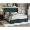 thumbnail image 1 of Home Design Billy Tufted Upholstered Platform Bed Denim Blue - King, 1 of 5