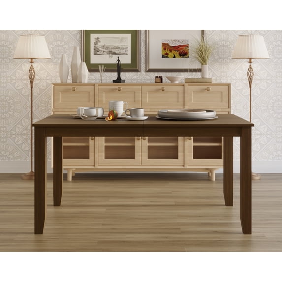 Home Design Cindy Dining Table, Rectangular Shaker Legs, Pair with 6 ...
