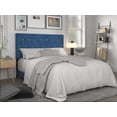 thumbnail image 1 of Home Design Concetta Queen Tufted Upholstered Adjustable Headboard, Blue, Velvet with Diamond Button Tufting, Modern Bedroom Furniture, 1 of 4