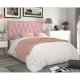 thumbnail image 1 of Home Design Concetta Full Tufted Upholstered Adjustable Headboard, Pink, Velvet with Diamond Button Tufting, Modern Bedroom Furniture, 1 of 8