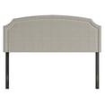 thumbnail image 1 of Home Design Cora Upholstered Twin Headboard with Nailhead Trim and Adjustable Height, Warm Gray, Easy assembly, 1 of 6