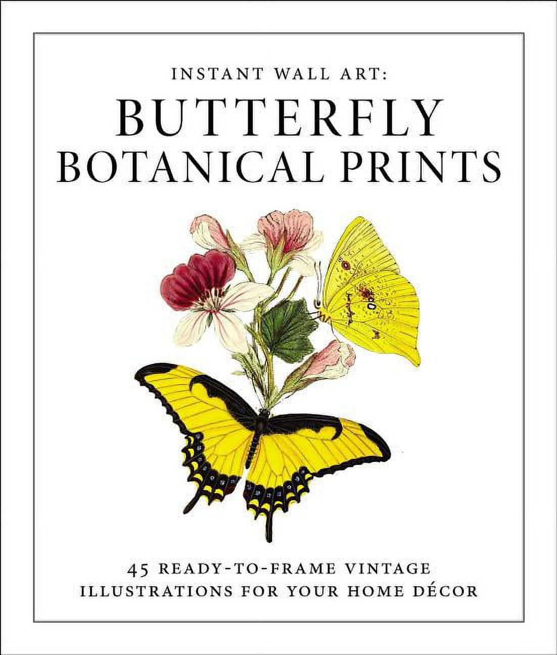 Home Design and DÃ©cor Gift Instant Wall Art - Butterfly Botanical ...