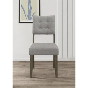 Home Design Derry Dining Chair, Taupe, Button-tufted back, Cushioned seat, Comfortable seating, Sturdy legs, Modern design, Elegant style, Durable construction