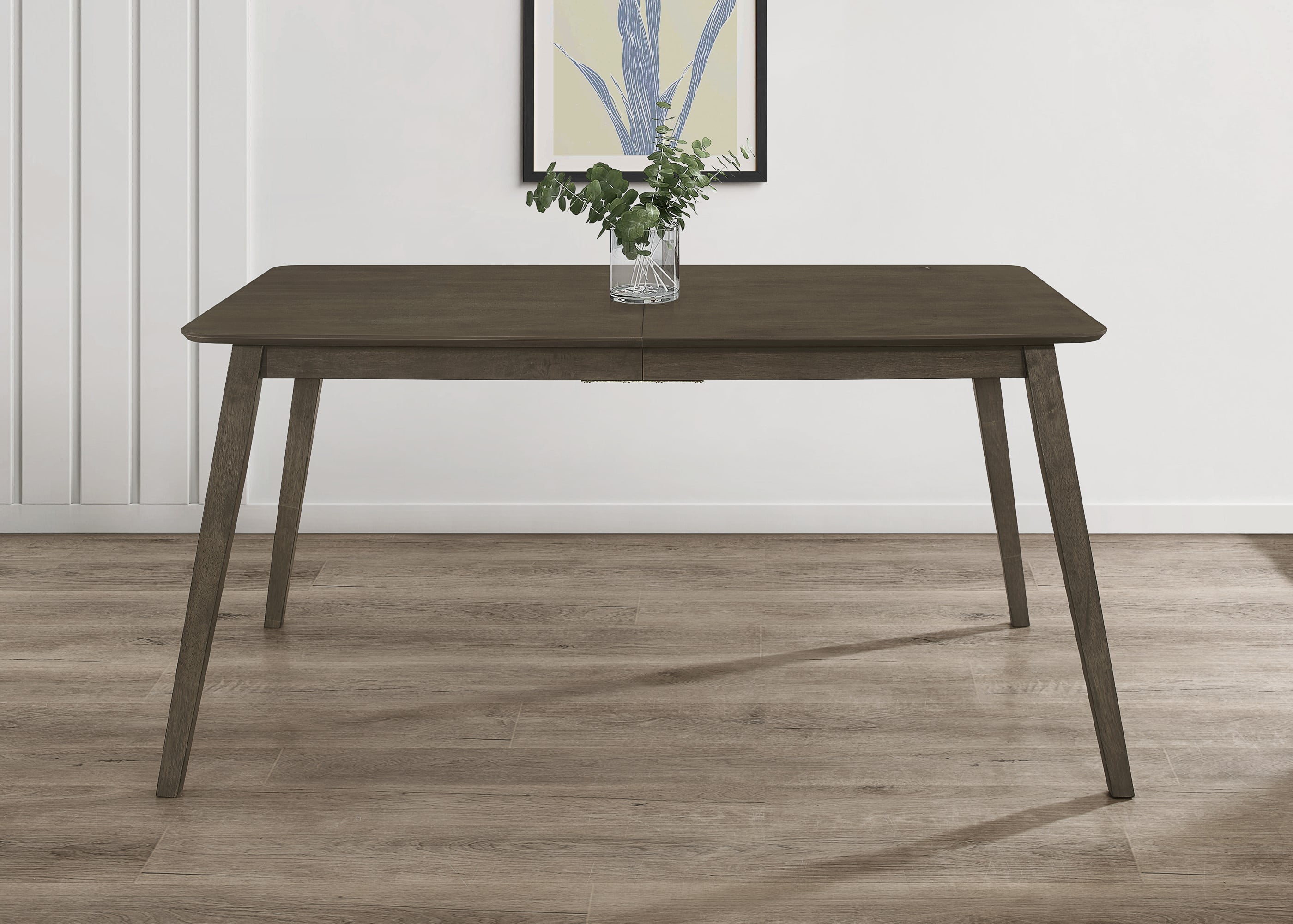 Home Design Derry Dining Table, Taupe, Rectangular top, Rounded edges ...