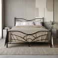 thumbnail image 1 of Home Design Enfield Classic Full Metal Platform Bed, Curved Headboard and Footboard, No Box Spring Needed, Black, 1 of 7