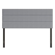 Home Design Etta King Upholstered Headboard with Channel Tufting and Foam Padding, Gray, Easy assembly