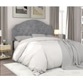 thumbnail image 1 of Home Design Evelina Queen Tufted Upholstered Headboard, Silver Gray, Velvet with Diamond Button Tufting, Modern Bedroom Furniture, 1 of 5