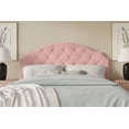 thumbnail image 1 of Home Design Evelina Full Tufted Upholstered Headboard, Pink, Velvet with Diamond Button Tufting, Modern Bedroom Furniture, 1 of 6
