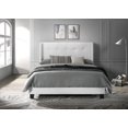 thumbnail image 1 of Home Design Evelyn Queen Upholstered Panel Bed Frame with Button Tufting and Wingback Design, White, Easy Assembly, 1 of 5