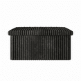 thumbnail image 1 of Home Design Florence 30" Tufted Upholstered Folding Storage Bench with Hidden Storage, Black, 1 of 3