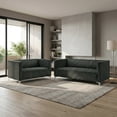 thumbnail image 1 of Home Design Gavin 2-Piece Velvet Living Room Set with Loveseat and Sofa, Square Arm Design, Channel Tufted Upholstery, Gray, 1 of 6