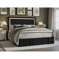 thumbnail image 1 of Home Design Gianna Queen Tufted Upholstered Platform Bed Frame with Button-Tufted Headboard and Bed Skirt, Black, Easy Assembly, 1 of 5