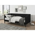 thumbnail interactive-video image 1 of Home Design Gianna Upholstered Twin Daybed Black, 1 of 6