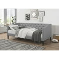 thumbnail image 1 of Home Design Gianna Twin Daybed with Upholstered Frame, Button-Tufted Back, Soft Fabric Finish, Stylish and Comfortable Seating or Sleeping, Gray, 1 of 4