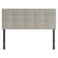 thumbnail image 1 of Home Design Gina Twin Tufted Upholstered Headboard with Button Tufts and Adjustable Height, Warm Gray, Easy assembly, 1 of 7