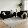 thumbnail image 1 of Home Design Goliad 2-Piece Velvet Living Room Set with Loveseat and Sofa, Pocket Spring Design, Soft Cushions, Clean Lines Design, Black, 1 of 9
