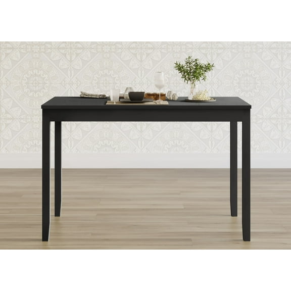 Home Design Greenville Dining Table, Rectangular top, Modern design, Compact for small spaces, Durable construction, Easy to clean, Black