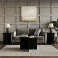 thumbnail image 1 of Home Design Joliet 3 Piece of Coffee Table Set for Living Room, Black, Easy Assembly, 1 of 9