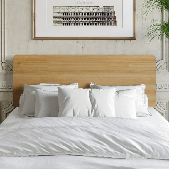 Home Design Keokuk Twin Headboard with Minimalist Design & Easy Installation, Light Oak, Easy Assembly