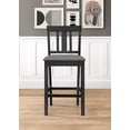thumbnail image 1 of Home Design Kinsley Black/Gray Slat-Back Counter Chair Set of 4 with Padded Seats, Wood Frame, Modern Minimalist Style, Comfortable Adult Seating, Durable Construction, 1 of 4