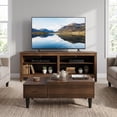thumbnail image 1 of Home Design Kittery TV Stand with Storage Shelves and Caribou Lift-Top Coffee Table Set, Rustic Entertainment Center with Hidden Storage for Living Room, Brown, 1 of 17