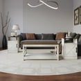 thumbnail image 1 of Home Design Lebanon 3 Piece Coffee Table Set - Includes coffee table and 2 end tables, With Soft-Close Doors, Brown/Light Gray, Easy Assembly, 1 of 13